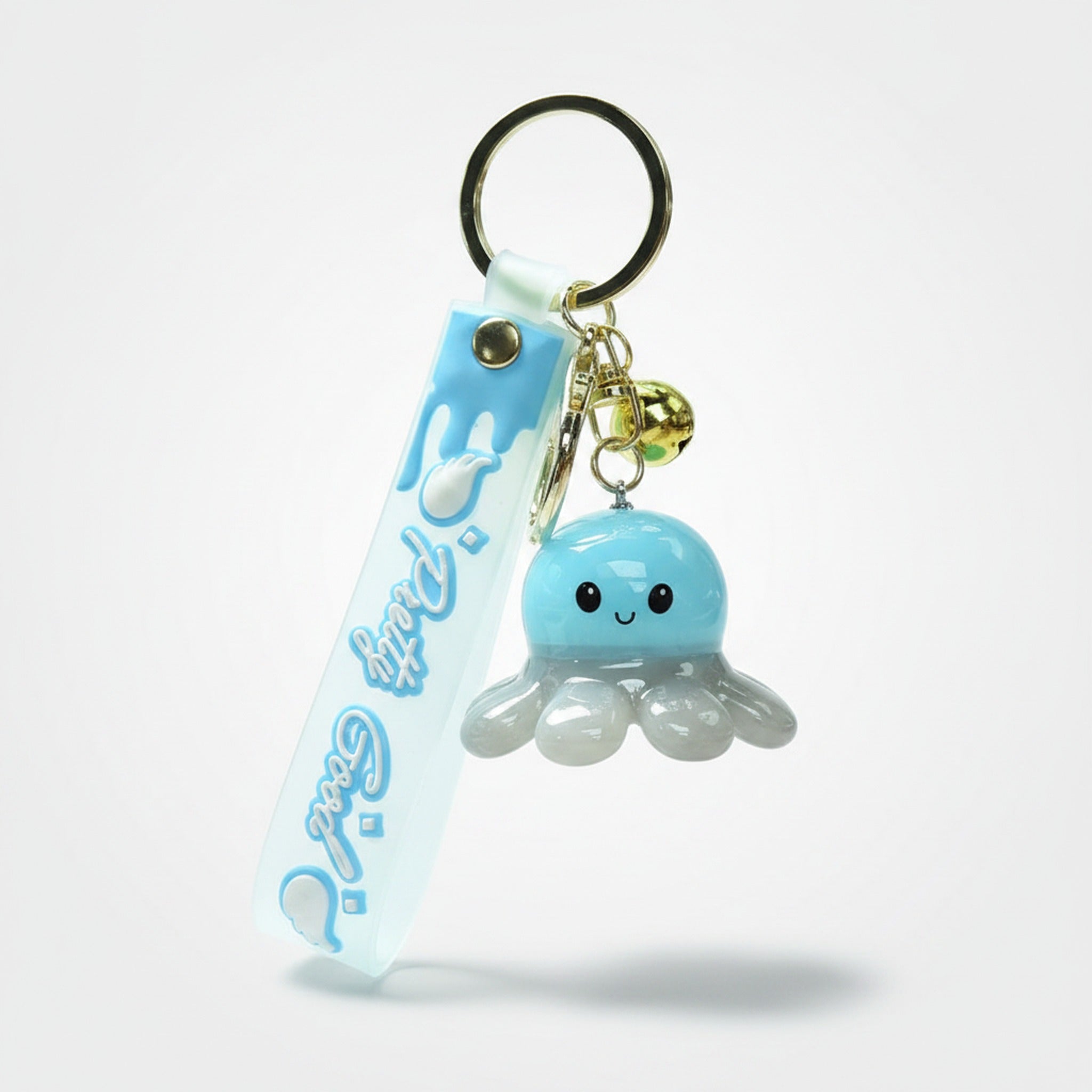 LED Octopus Resin Keychain Charm - Blue – novelty & toys (view 1)