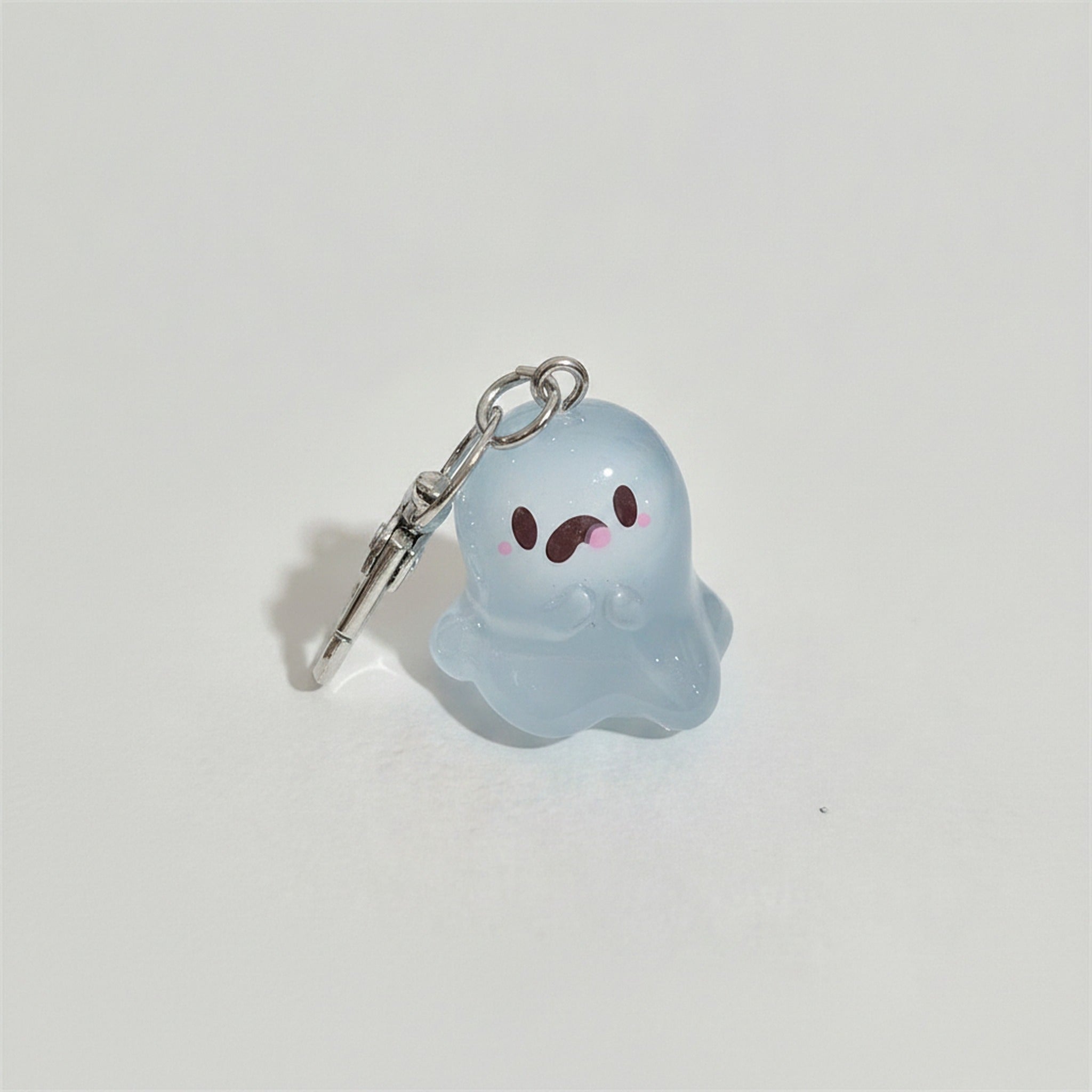 Cute Glow Ghost Bag Charm - Silver 1 – novelty & toys (view 1)