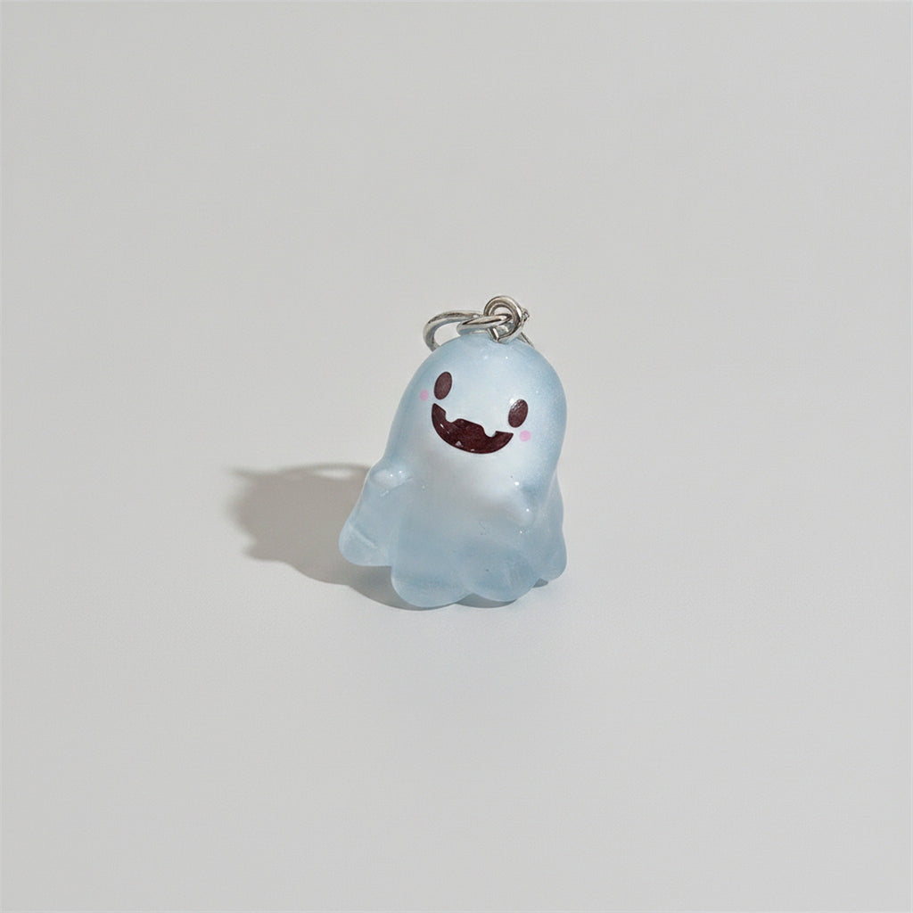 Cute Glow Ghost Bag Charm - Silver 2 – novelty & toys (view 1)