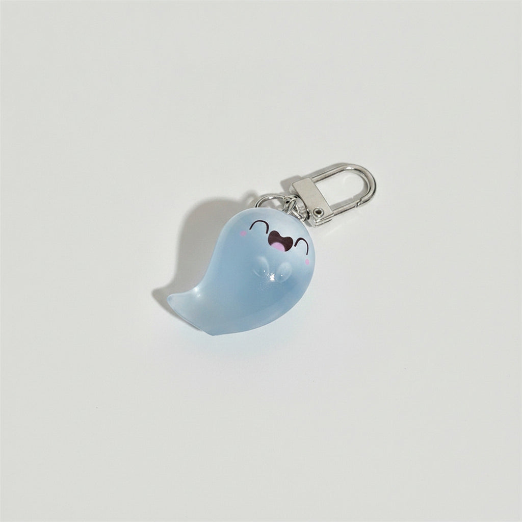 Cute Glow Ghost Bag Charm - Silver 3 – novelty & toys (view 1)
