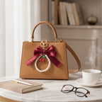 Elegant Bow Cherry Pearl Keychain – apparel accessories (view 4)