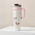 Pink Cherub Angel Bow Insulated Tumbler Cup – novelty & toys (view 1)