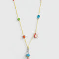 Beaded Charm Necklace With Colorful Fruit Pendants – jewelry (view 1)