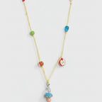 Beaded Charm Necklace With Colorful Fruit Pendants – jewelry (view 1)