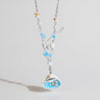 Shell Pearl Beaded Charm Necklace - Necklace 0172