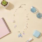 Shell Pearl Beaded Charm Necklace - Necklace 0065 – jewelry (view 2)
