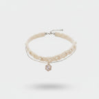 Fur Charm Necklace With Dangling Pendants - Cream Pearl Hexagon – jewelry (view 1)