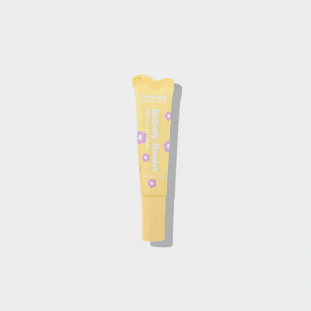 Yellow Lip Balm Tube With Purple Flower Details