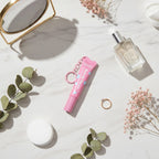 Pink Heart-Shaped Micro Lip Gloss With Keychain – Korean beauty tool (view 3)