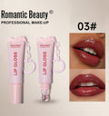 Pink Lip Gloss Tube With Charm Keychain – Korean beauty tool