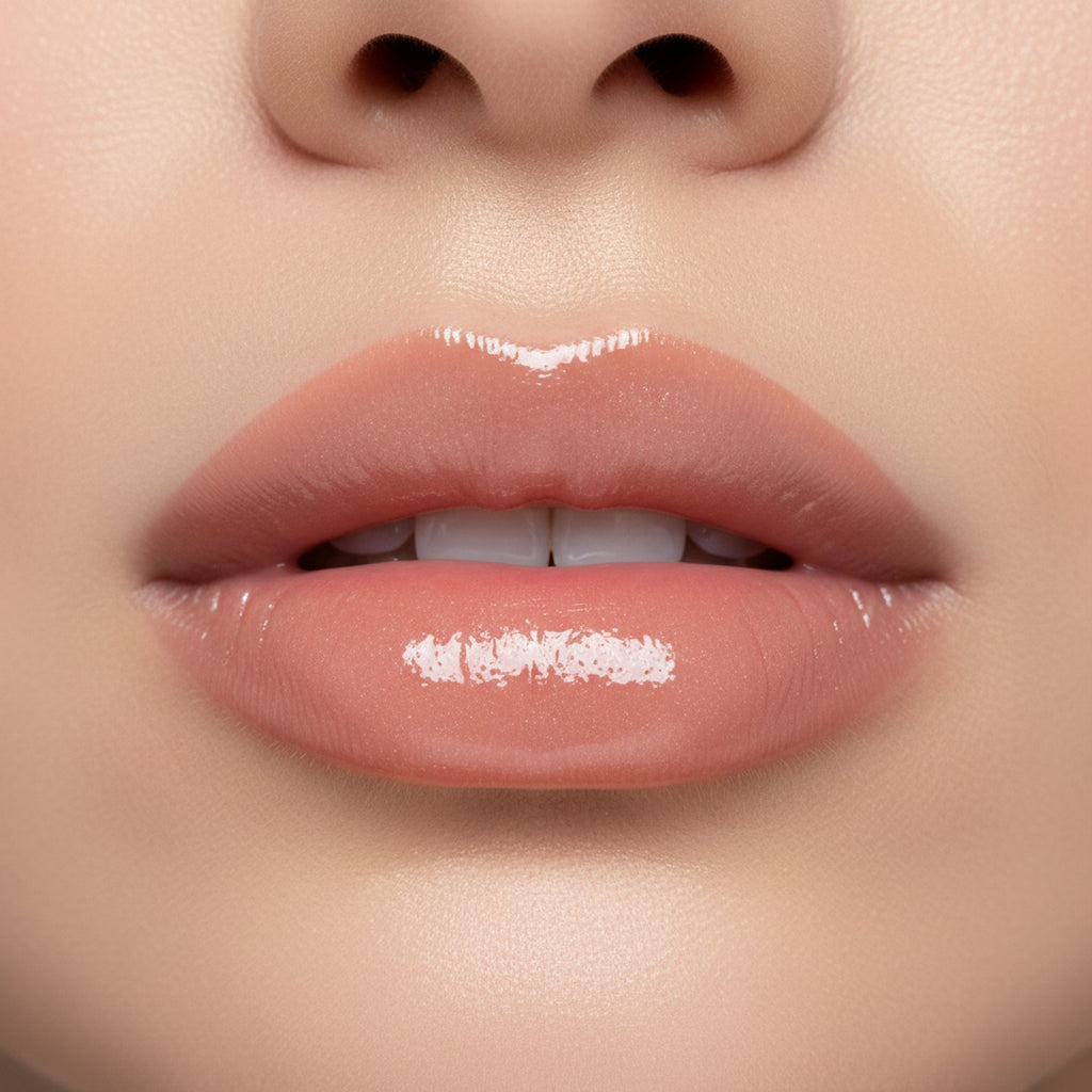 Pink Chain Lip Gloss Keychain Duo