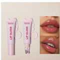 Pink Lip Gloss Tube With Chain Keychain – Korean beauty tool (view 1)
