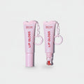 Pink Lip Gloss Tube With Chain Keychain