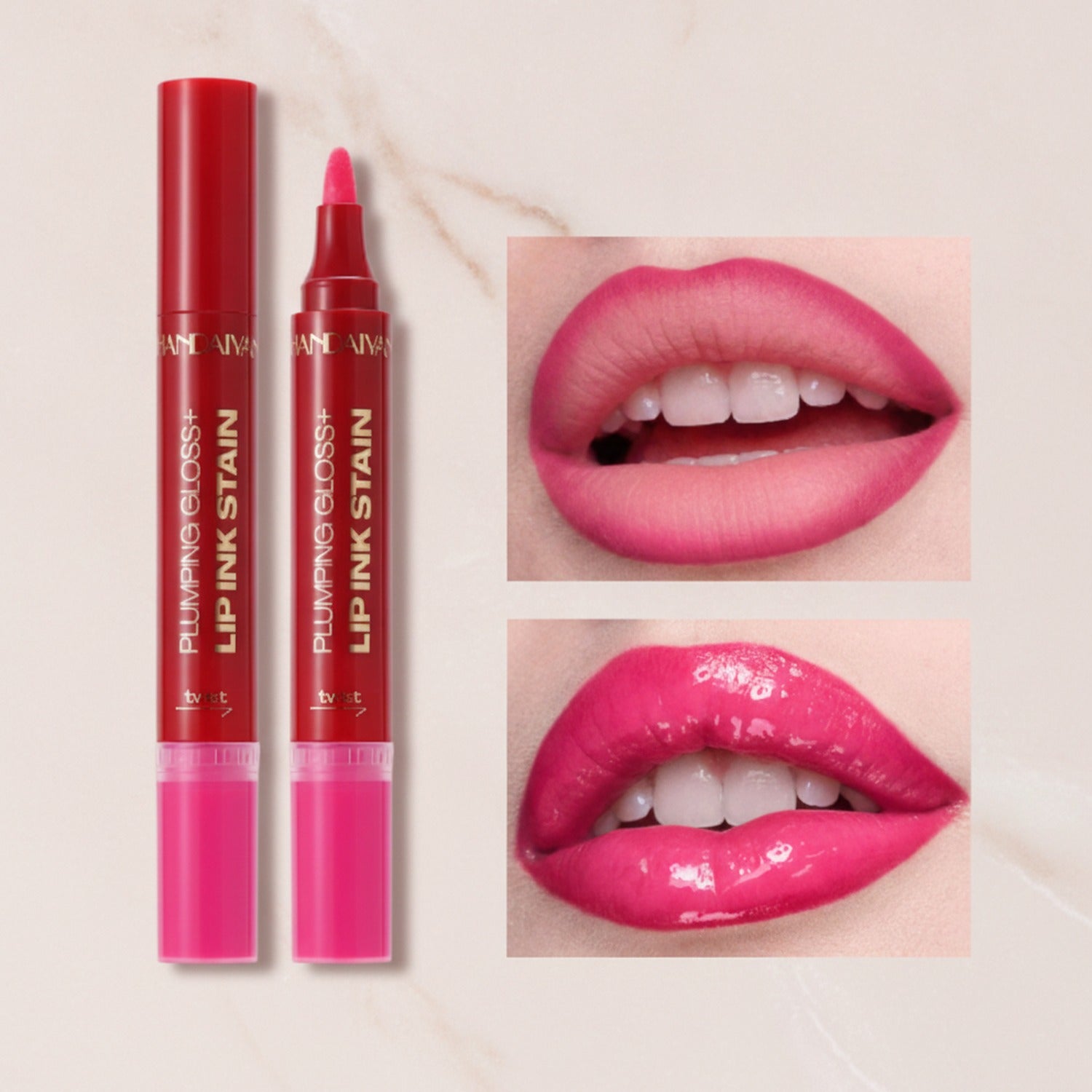 Plumping Pink Lip Stain Pen Duo