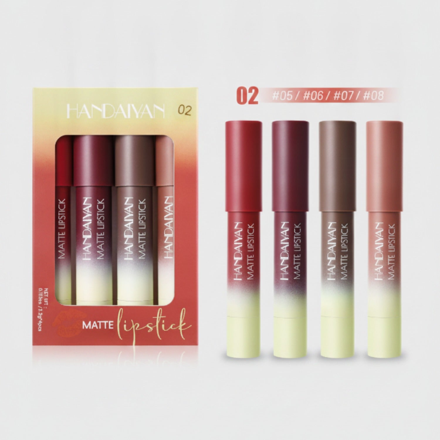 Matte Lipstick Set Ombre Gradient Four-Pack