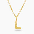 Letter L Initial Pendant Necklace - L-Gold – jewelry (view 1)