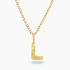 Letter L Initial Pendant Necklace - L-Gold – jewelry (view 1)