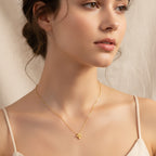 Gold Cross Charm Pendant Necklace