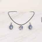 Iridescent Shell Pearl Earring & Necklace Set – jewelry (view 2)