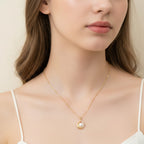 Pearl Teardrop Gold Chain Necklace