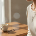 Layered Abstract Figure Pendant Necklace – jewelry (view 2)