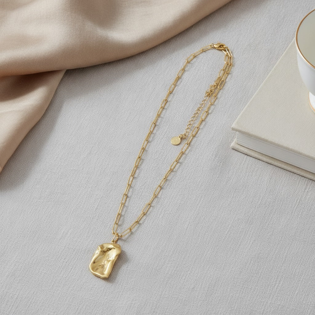 Irregular Pendant Paperclip Chain Necklace – jewelry (view 2)