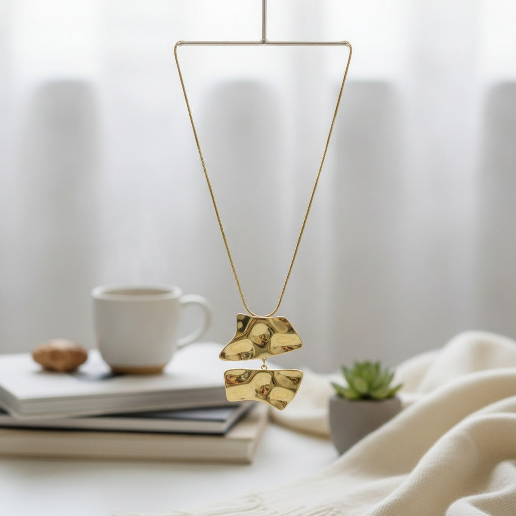 Chic Abstract Double Pendant Necklace – jewelry (view 2)