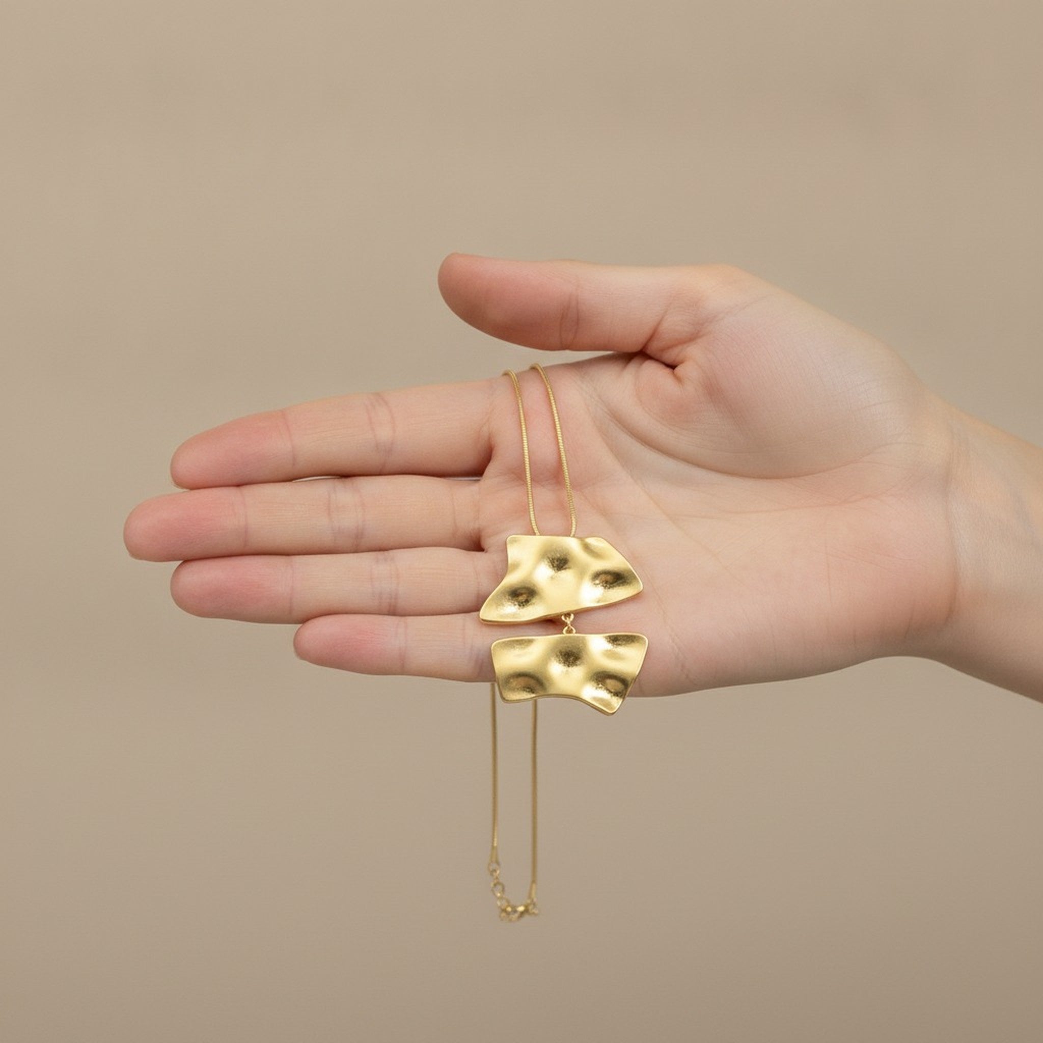 Chic Abstract Double Pendant Necklace – jewelry (view 3)