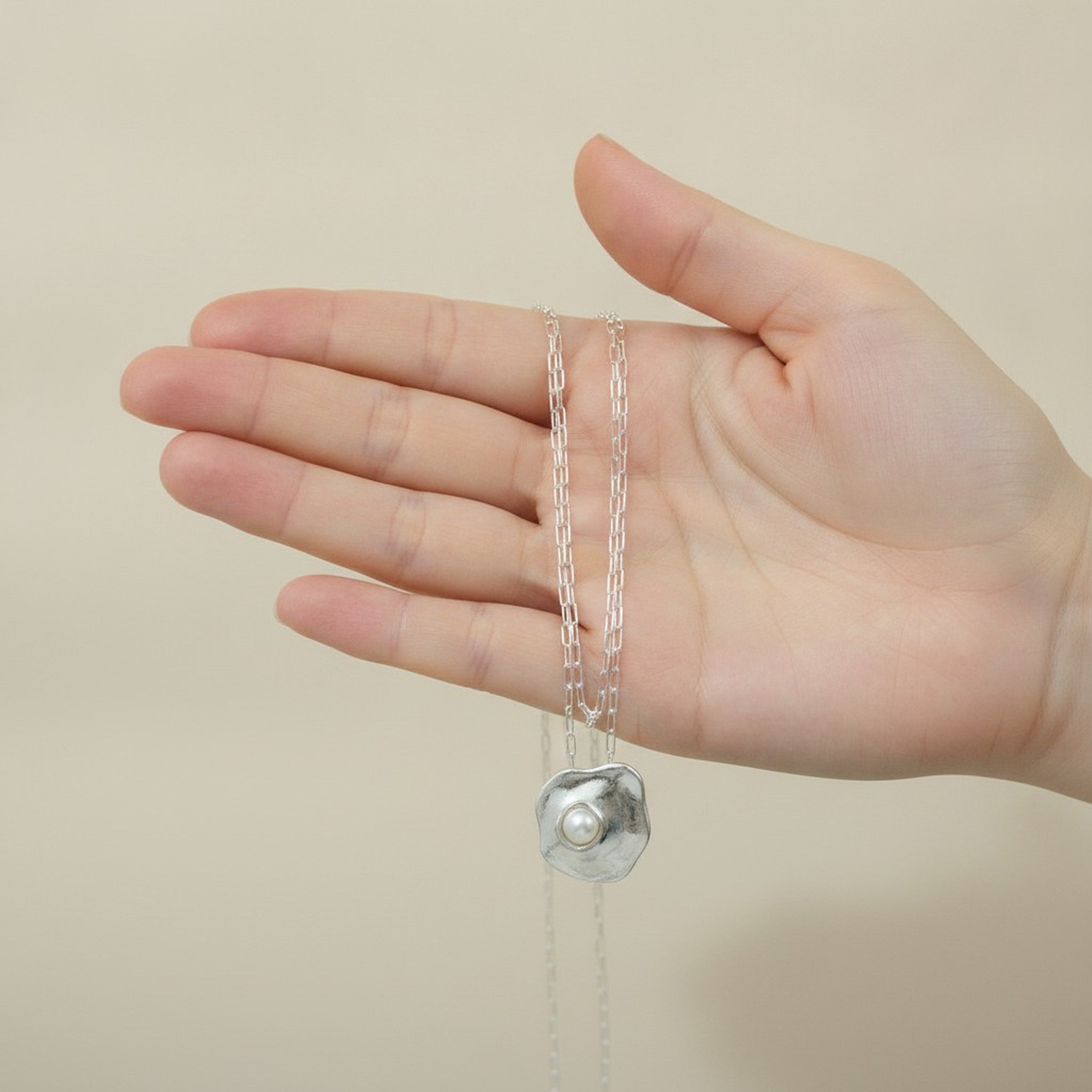 Unique Organic Pearl Pendant Necklace – jewelry (view 3)