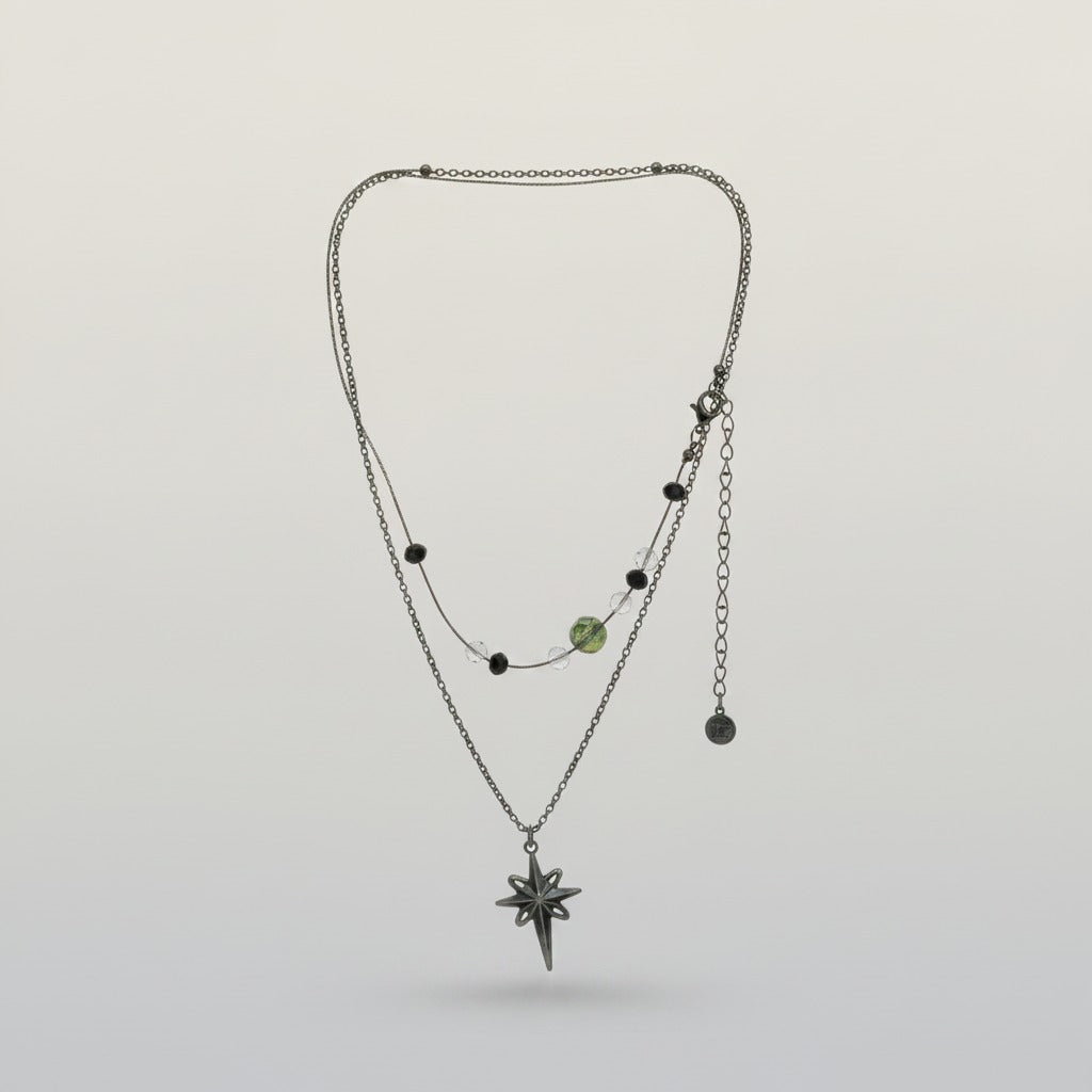 Layered Star Beaded Necklace – jewelry (view 1)