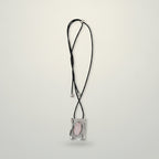 Modern Hammered Pendant Black Cord Necklace – jewelry (view 1)