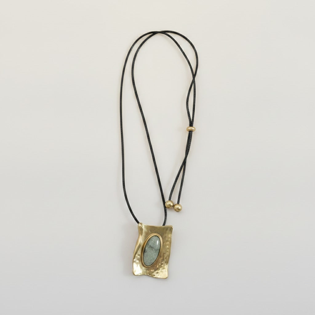 Chic Adjustable Pendant Necklace with Stone – jewelry (view 1)