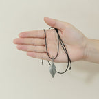 Adjustable Cord Leaf Pendant Necklace – jewelry (view 3)