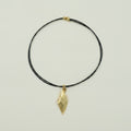 Leaf Pendant Cord Necklace – jewelry (view 1)