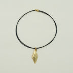 Leaf Pendant Cord Necklace – jewelry (view 1)