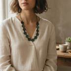 Natural Coconut Shell Beaded Necklace – jewelry (view 2)