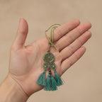 Boho Spiral Tassel Pendant Cord Necklace – jewelry (view 3)