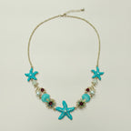 Coastal Starfish Seashell Charm Necklace – jewelry (view 1)