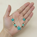 Coastal Starfish Seashell Charm Necklace – jewelry (view 3)