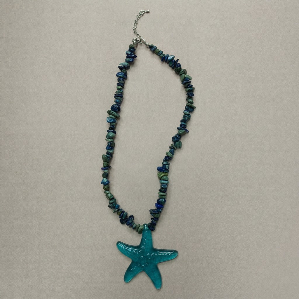 Chip Stone Starfish Pendant Necklace – jewelry (view 1)