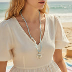 Beaded Necklace with Shell and Starfish Charms – jewelry (view 2)