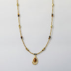 Gold Beaded Pendant Necklace – jewelry (view 1)