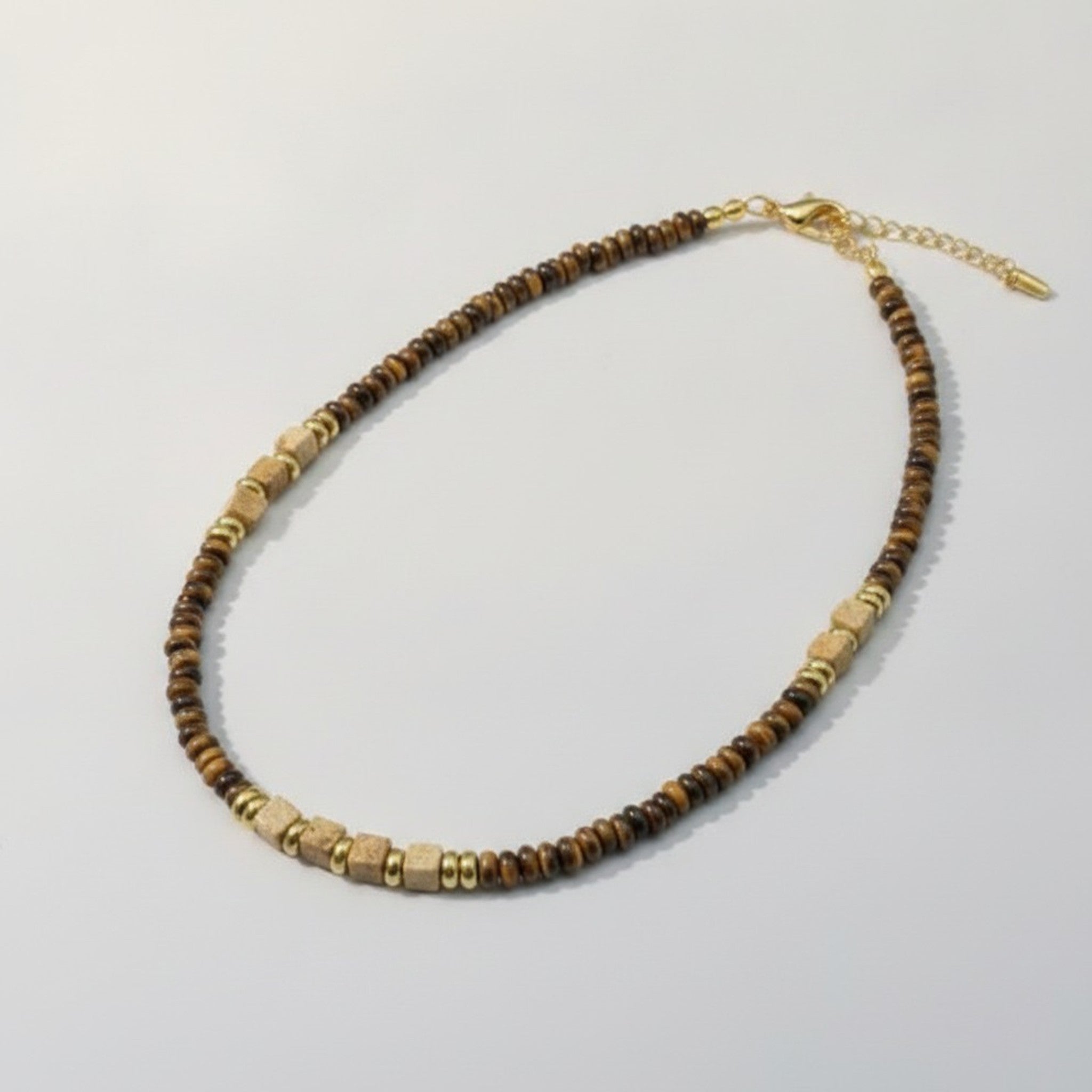 Gold Beaded Pendant Necklace – jewelry (view 2)