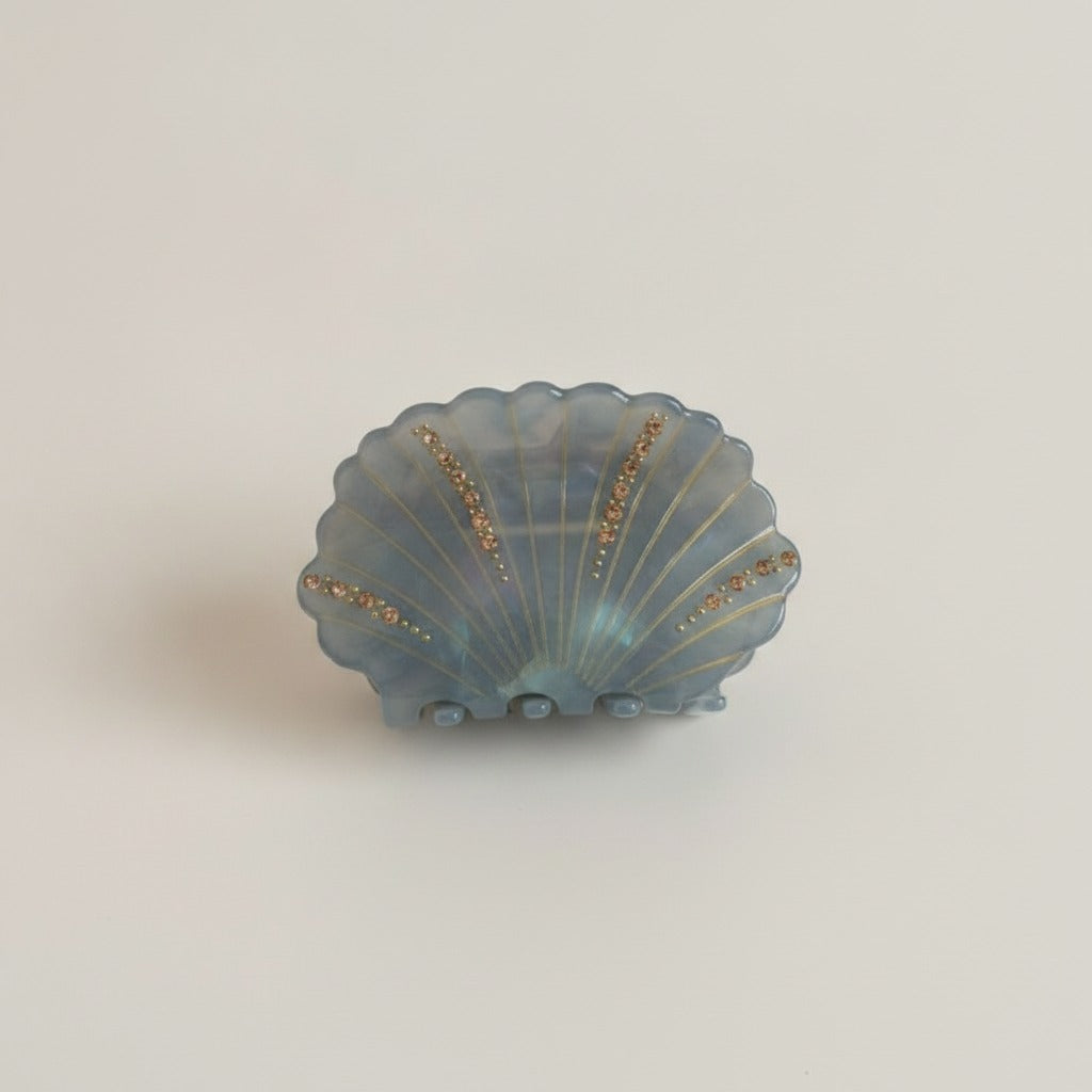 Elegant Iridescent Seashell Hair Claw Clip – hair accessories (view 1)