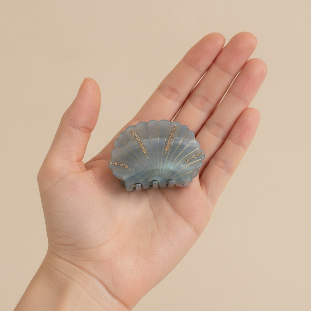 Elegant Iridescent Seashell Hair Claw Clip – hair accessories (view 6)