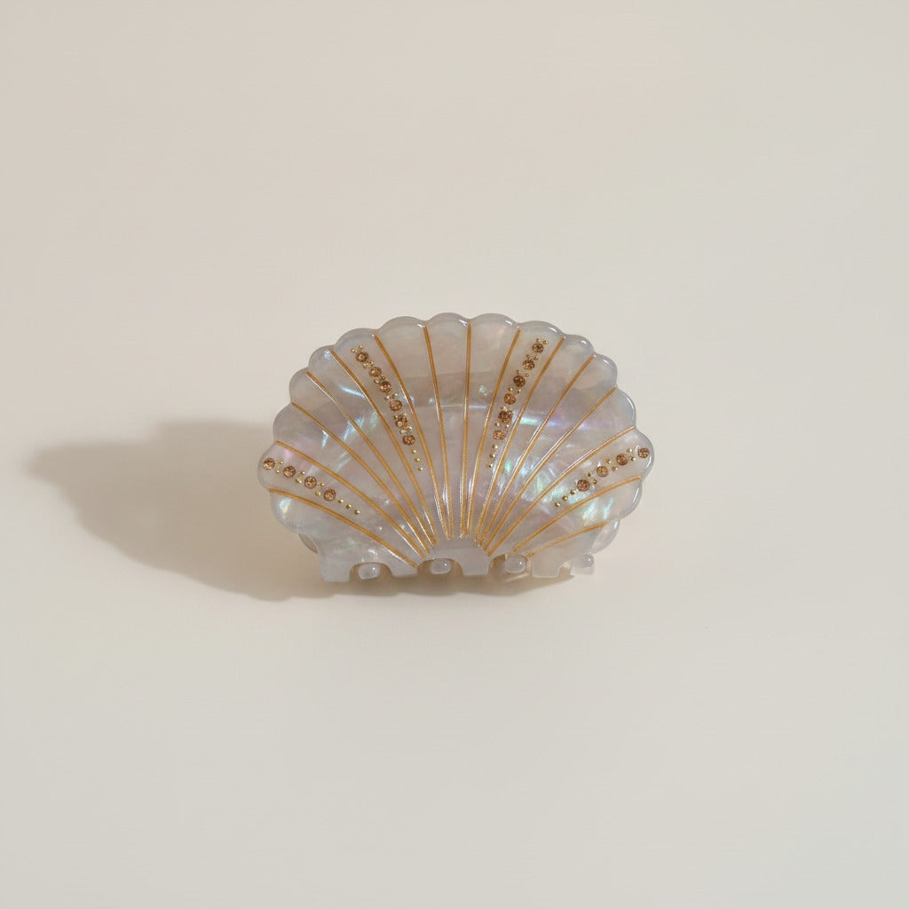 Elegant Iridescent Seashell Hair Claw Clip – hair accessories (view 2)