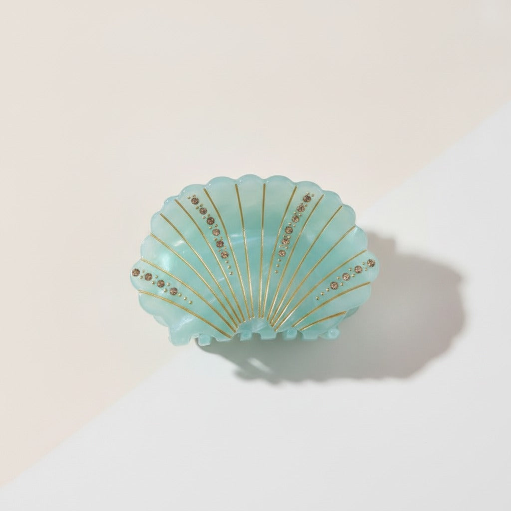 Elegant Iridescent Seashell Hair Claw Clip – hair accessories (view 3)