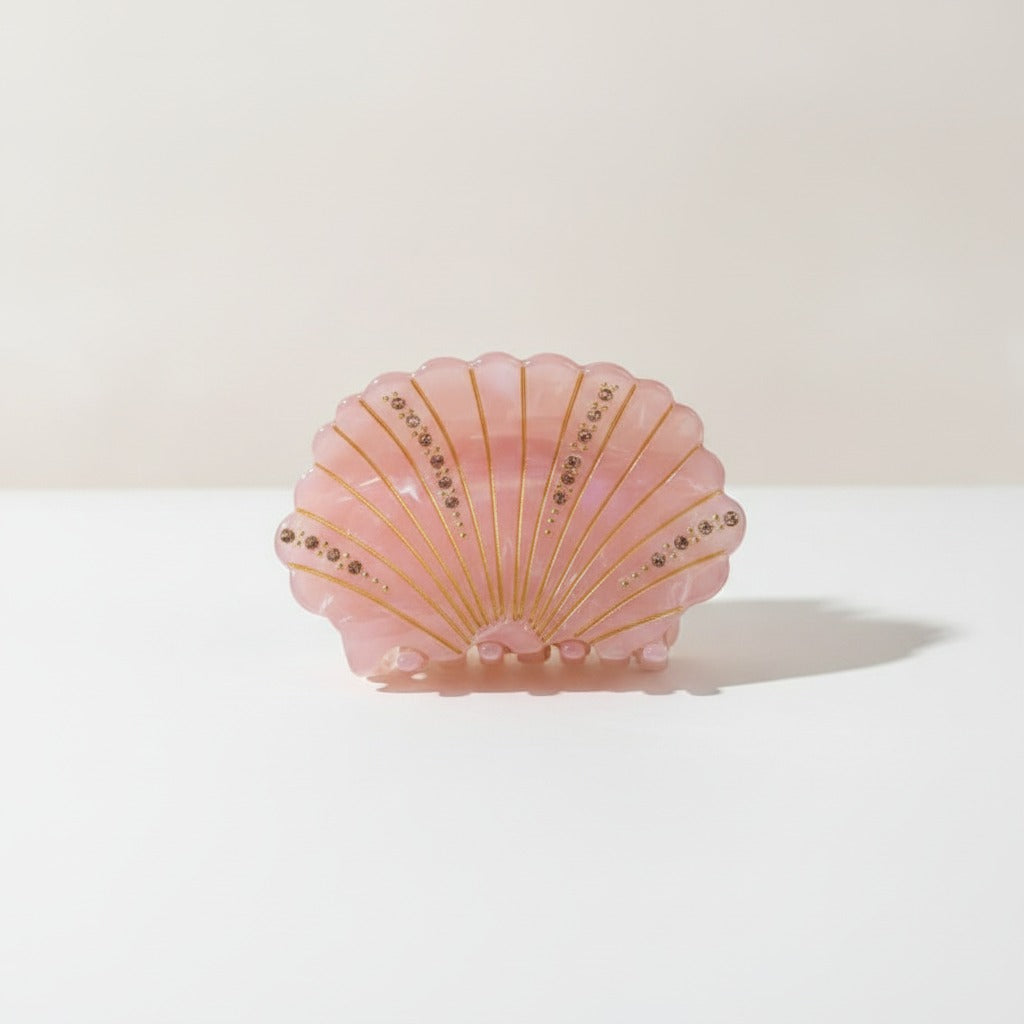 Elegant Iridescent Seashell Hair Claw Clip – hair accessories (view 4)