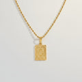 Initial Pendant Gold Rope Chain Necklace – jewelry (view 1)