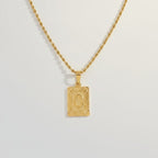 Initial Pendant Gold Rope Chain Necklace – jewelry (view 1)